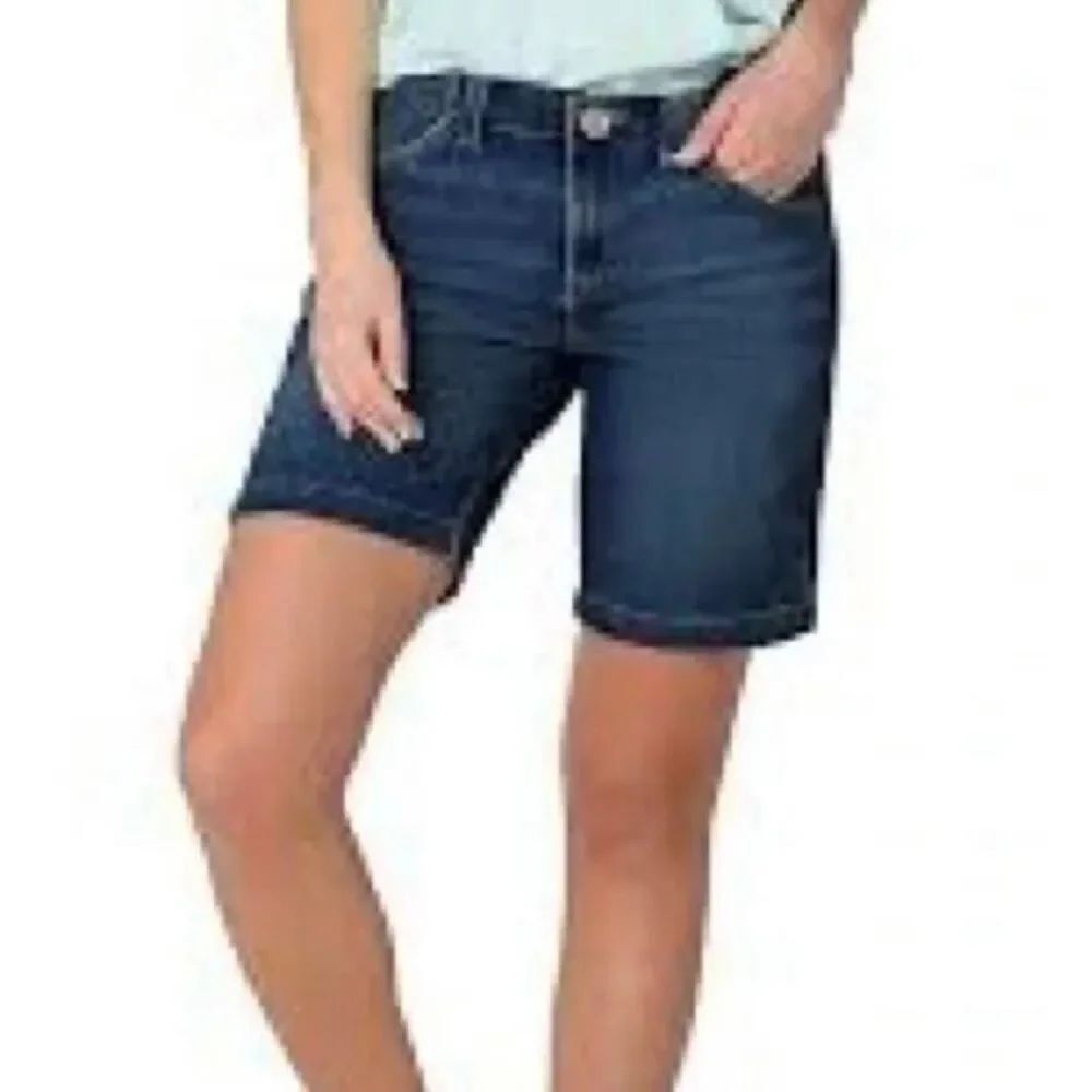 Jen7 high rise denim Bermuda shorts size 8